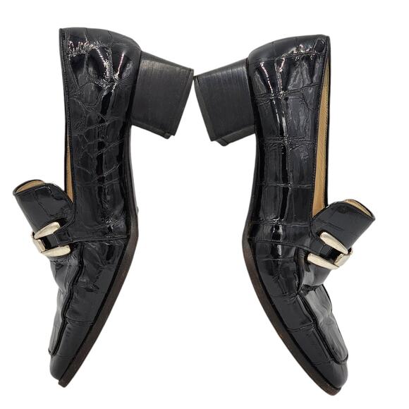 Peruzzi Shoes Women Size 6.5 37 Florence Italy Loafers Square Toe Sophistication - Picture 2 of 16